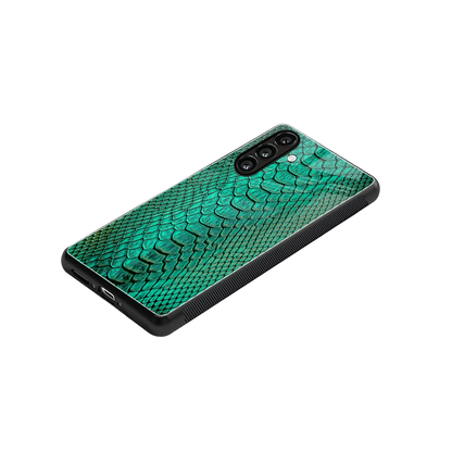 Croco Emerald stylish phone case for samsung galaxy a17 5g | glossy glass and slim fit