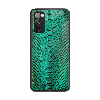 Croco Emerald back phone cover | glass case for samsung galaxy s20 fe