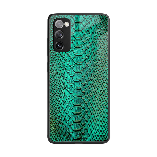 Croco Emerald back phone cover | glass case for samsung galaxy s20 fe