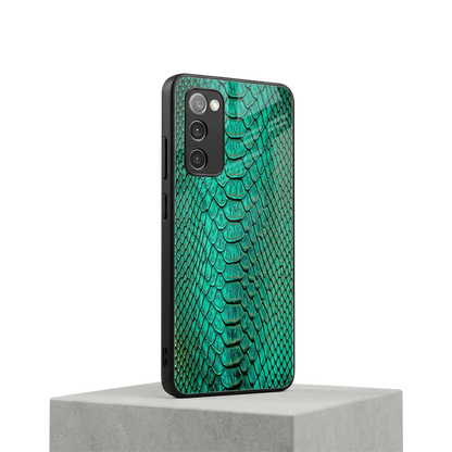 Croco Emerald samsung galaxy s20 fe mobile cover | shockproof glass phone case