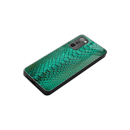 Croco Emerald stylish phone case for samsung galaxy s20 fe | glossy glass and slim fit