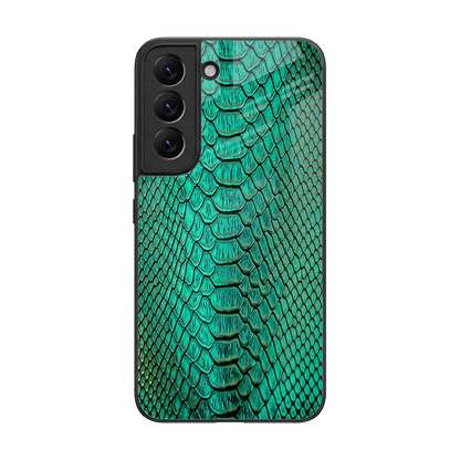 Croco Emerald back phone cover | glass case for samsung galaxy s22