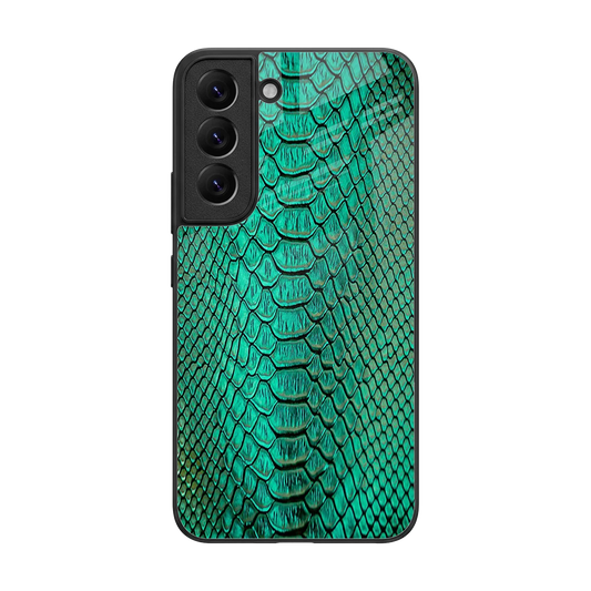 Croco Emerald back phone cover | glass case for samsung galaxy s22