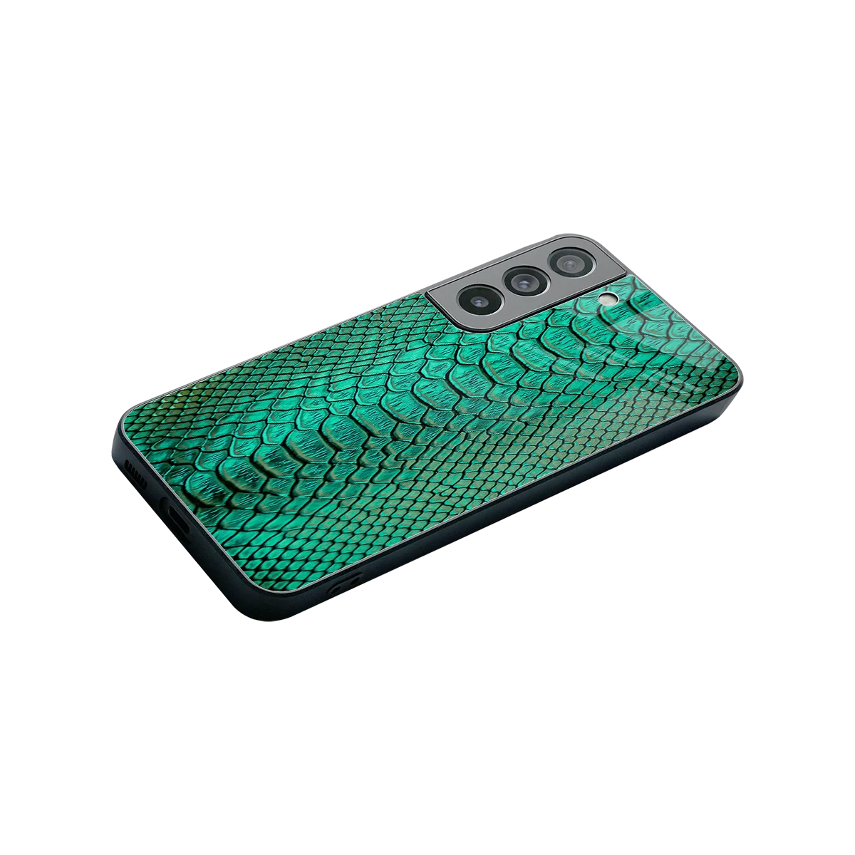 Croco Emerald stylish phone case for samsung galaxy s22 | glossy glass and slim fit