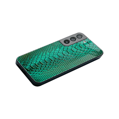 Croco Emerald stylish phone case for samsung galaxy s22 | glossy glass and slim fit