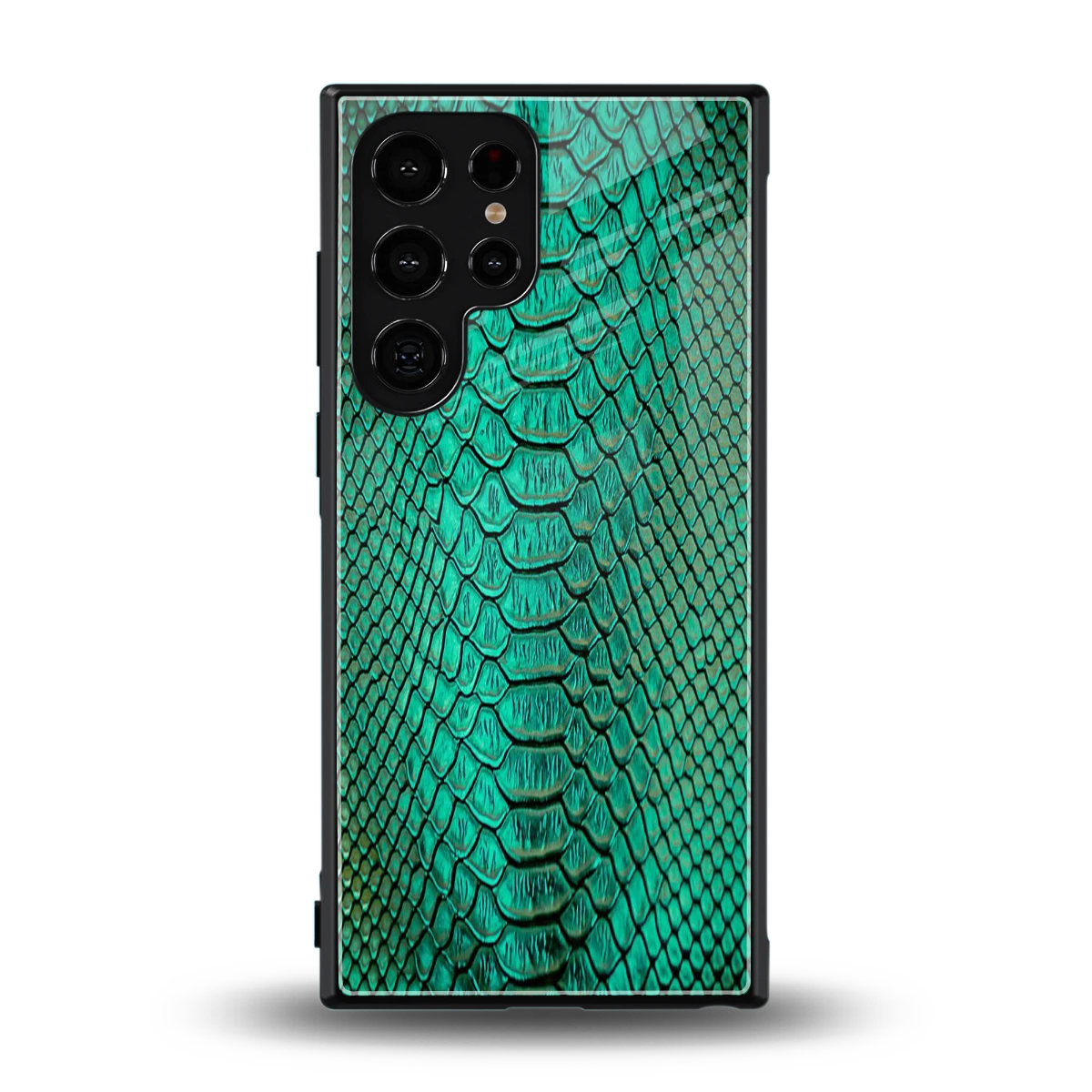 Croco Emerald back phone cover | glass case for samsung galaxy s23 ultra