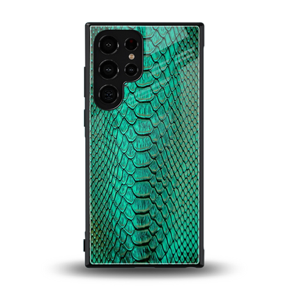 Croco Emerald back phone cover | glass case for samsung galaxy s24 ultra