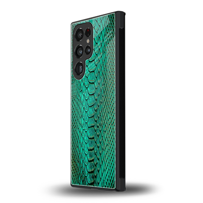 Croco Emerald samsung galaxy s24 ultra mobile cover | shockproof glass phone case