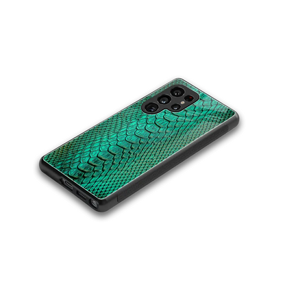 Croco Emerald stylish phone case for samsung galaxy s26 ultra | glossy glass and slim fit