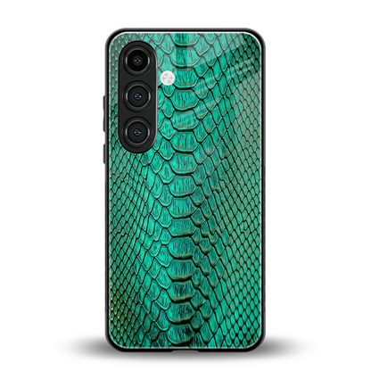 Croco Emerald back phone cover | glass case for samsung galaxy s25