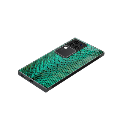 Croco Emerald stylish phone case forvivo v30 pro | glossy glass and slim fit