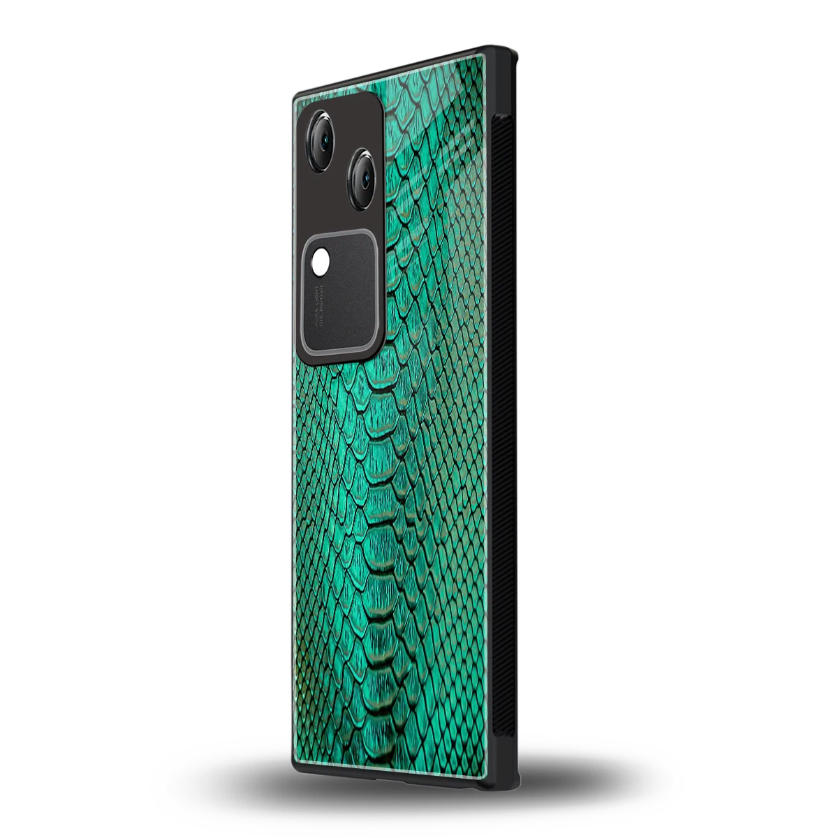 Croco Emerald vivo v30 mobile cover | shockproof glass phone case