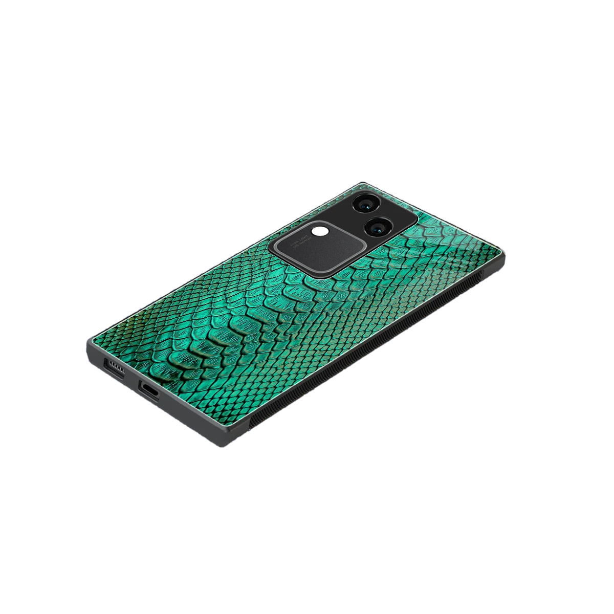 Croco Emerald stylish phone case for vivo v30 | glossy glass and slim fit
