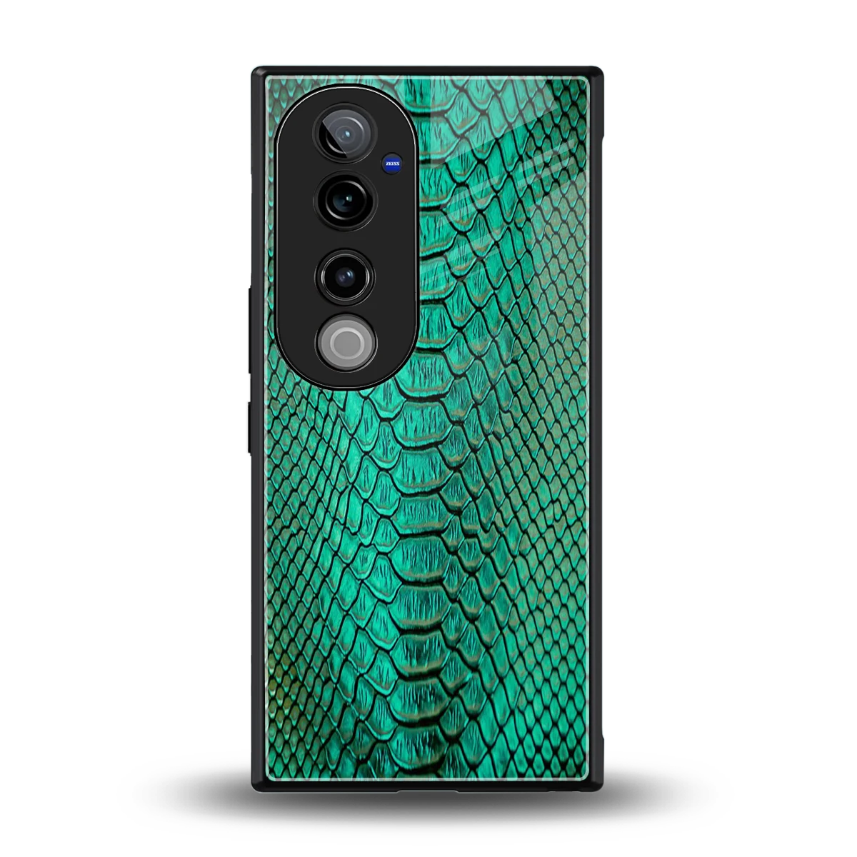 Croco Emerald back phone cover | glass case for vivo v40 pro