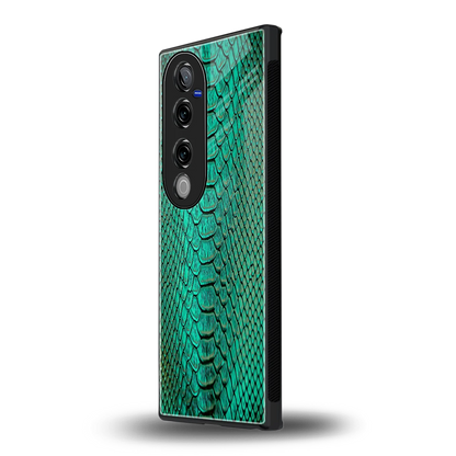 Croco Emerald vivo v40 pro mobile cover | shockproof glass phone case