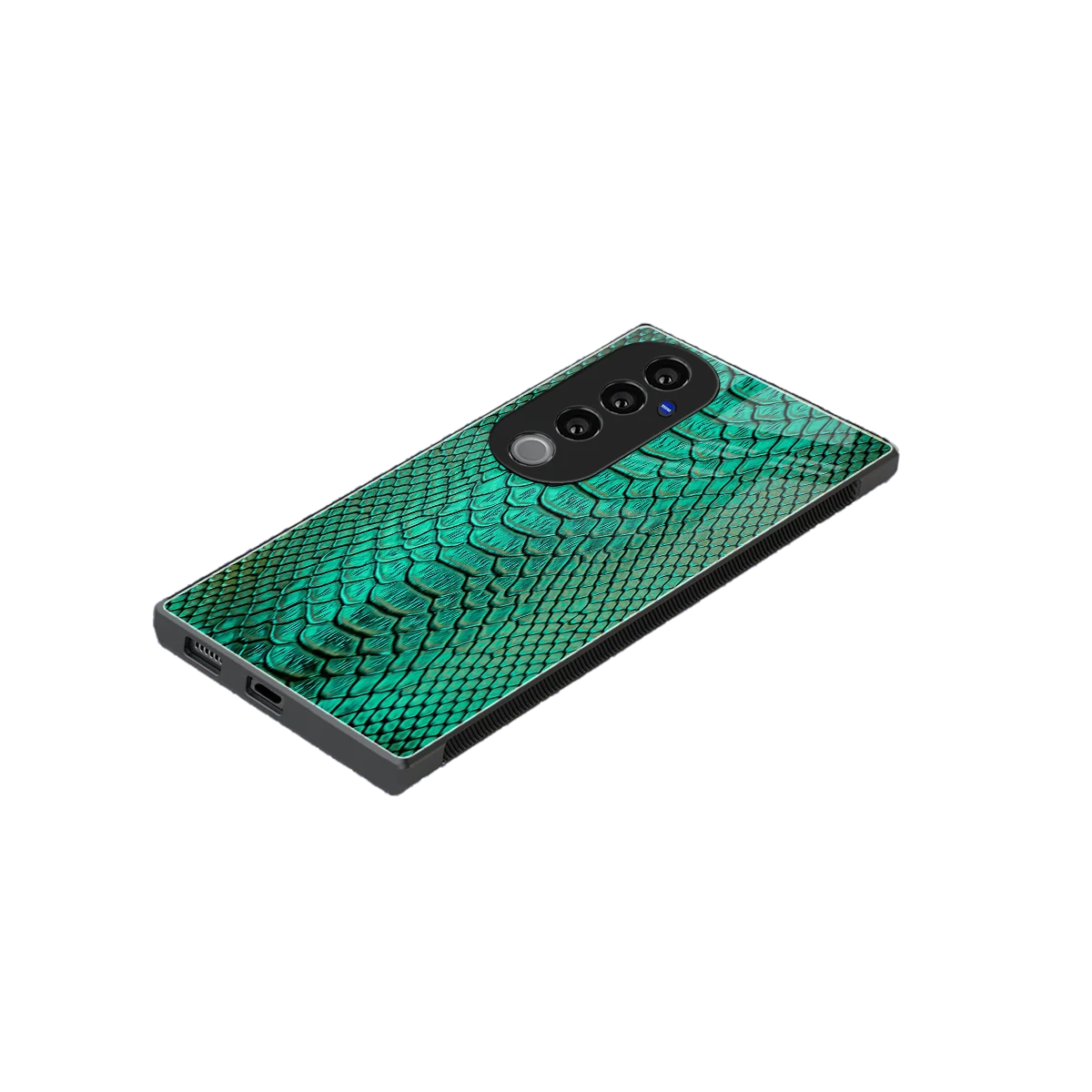 Croco Emerald stylish phone case for vivo v40 pro | glossy glass and slim fit