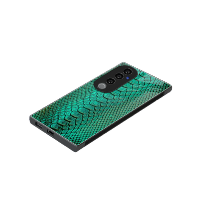 Croco Emerald stylish phone case for vivo v40 pro | glossy glass and slim fit