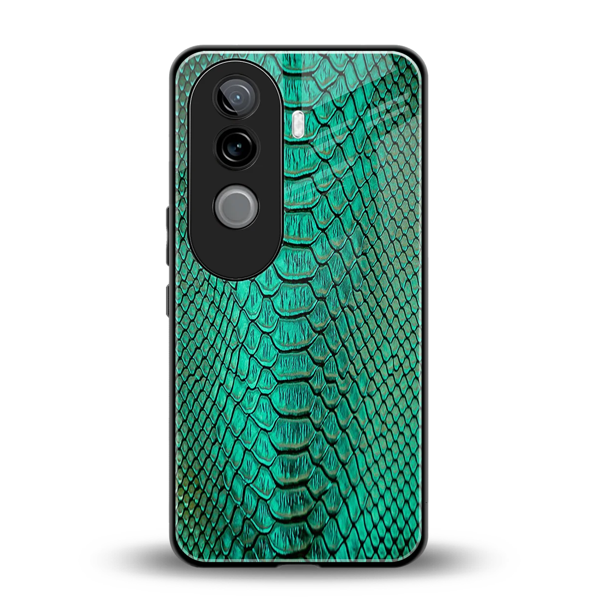 Croco Emerald back phone cover | glass case for vivo v40e