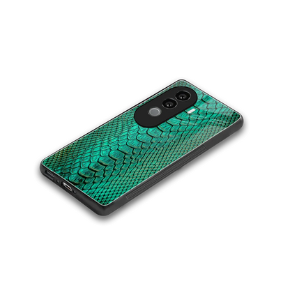 Croco Emerald stylish phone case for vivo v40e | glossy glass and slim fit