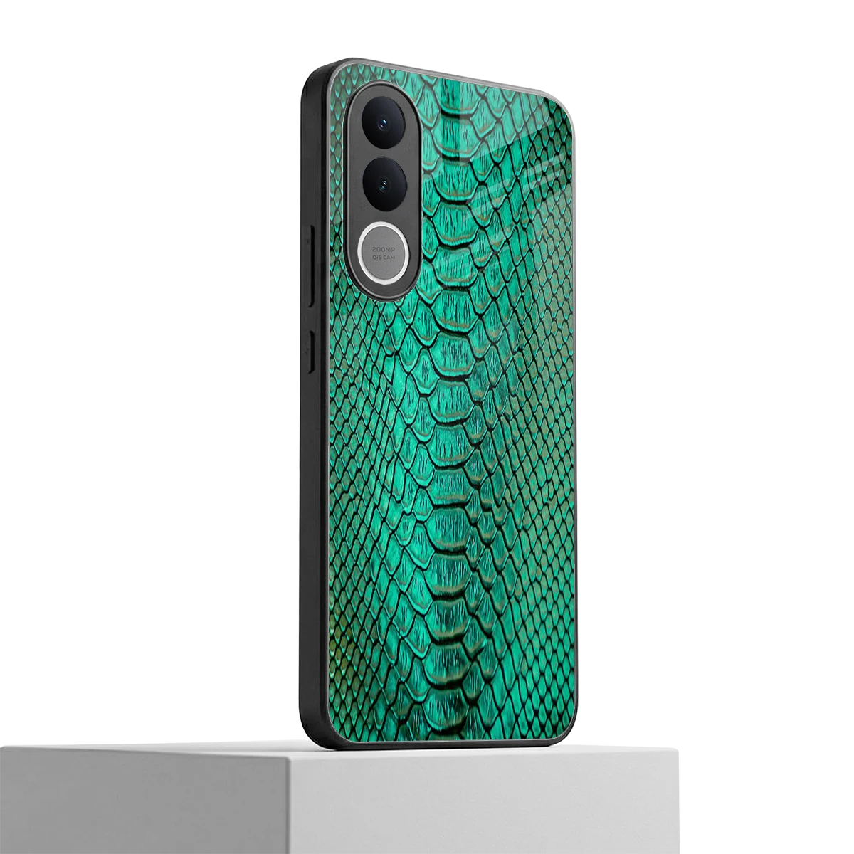 Croco Emerald vivo v70 fe mobile cover | shockproof glass phone case