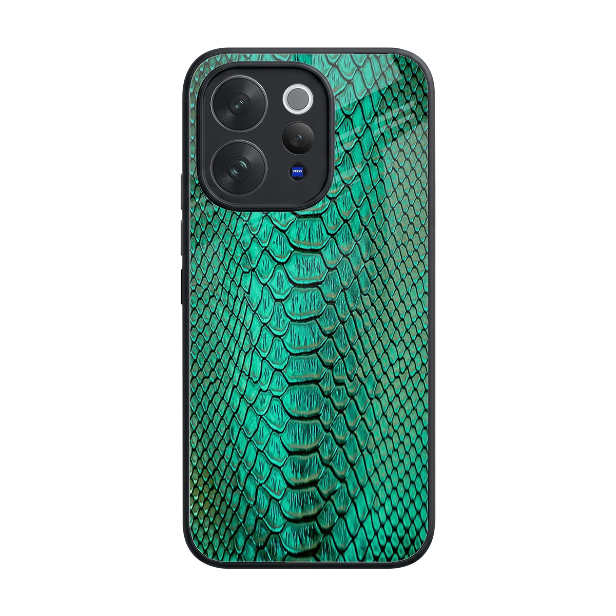 Croco Emerald back phone cover | glass case for vivo v70 elite
