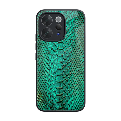 Croco Emerald back phone cover | glass case for vivo v70 elite