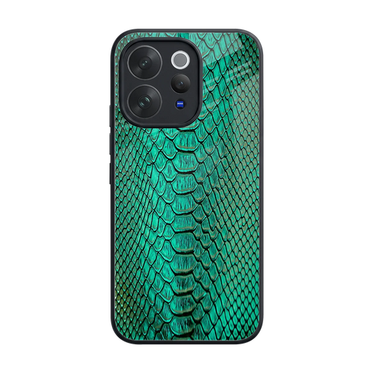 Croco Emerald back phone cover | glass case for vivo v70 elite