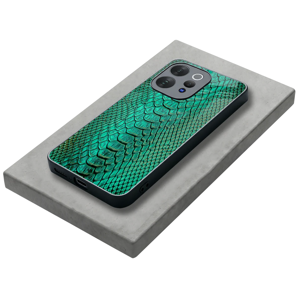 Croco Emerald stylish phone case for vivo v70 | glossy glass and slim fit