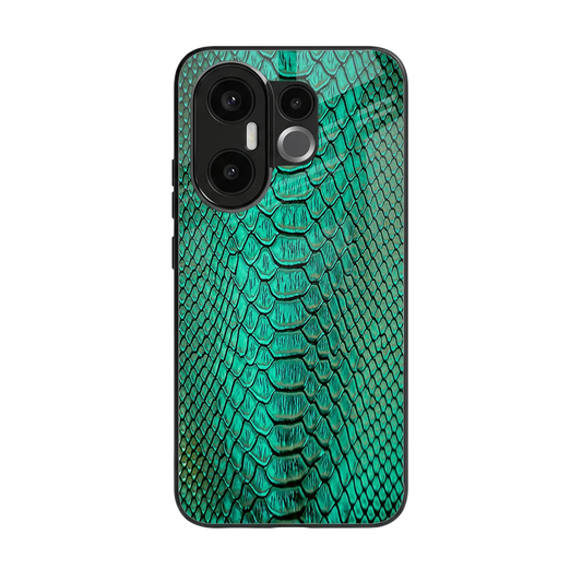Croco Emerald back phone cover | glass case for vivo x200 fe