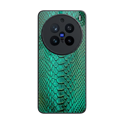 Croco Emerald back phone cover | glass case for vivo x200 pro