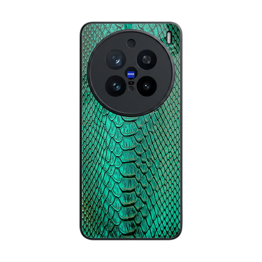 Croco Emerald back phone cover | glass case for vivo x200 pro