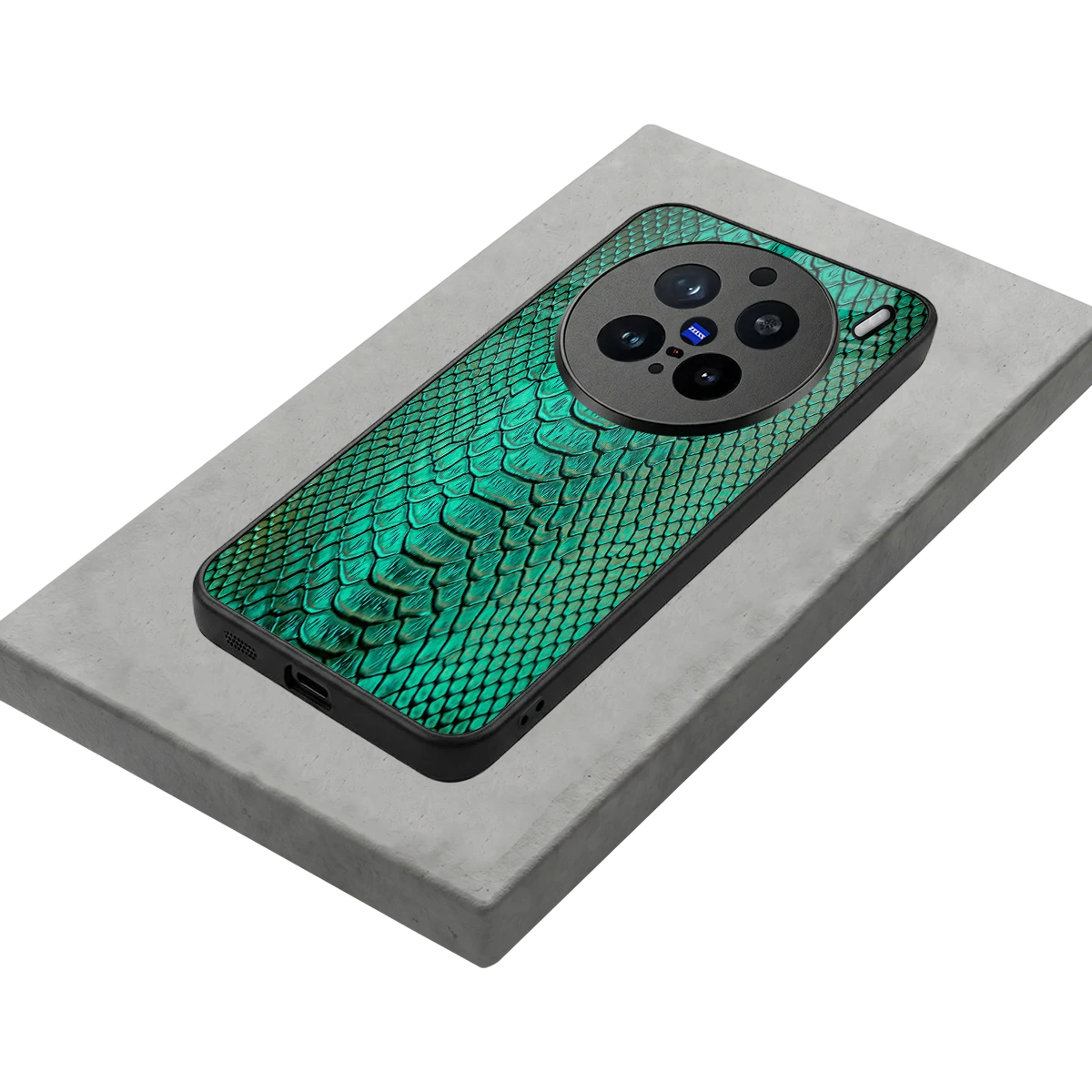 Croco Emerald stylish phone case for vivo x200 pro | glossy glass and slim fit