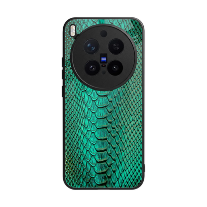 Croco Emerald back phone cover | glass case for vivo x300 pro