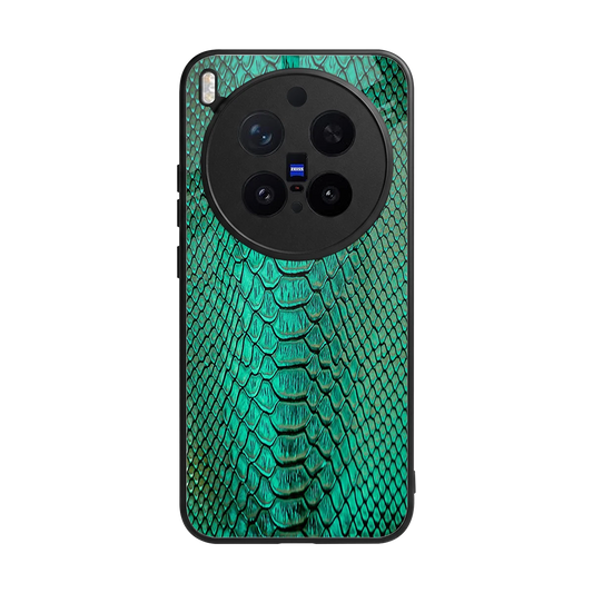 Croco Emerald back phone cover | glass case for vivo x300 pro