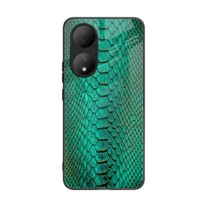 Croco Emerald back phone cover | glass case for Vivo-y100