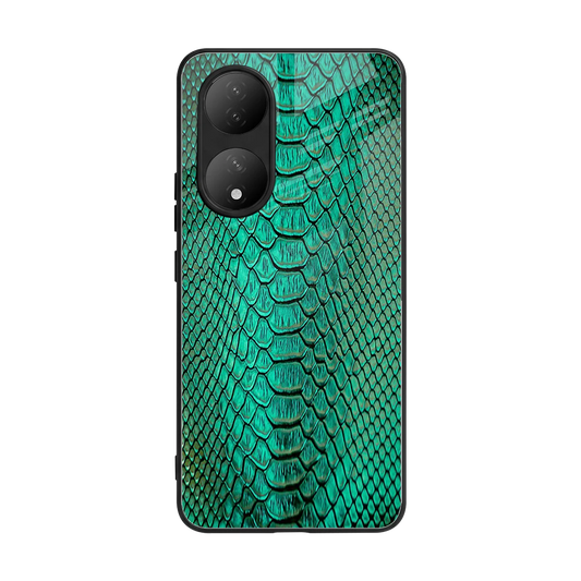Croco Emerald back phone cover | glass case for Vivo-y100