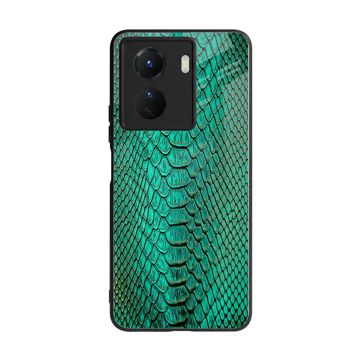 Croco Emerald back phone cover | glass case for vivo y16