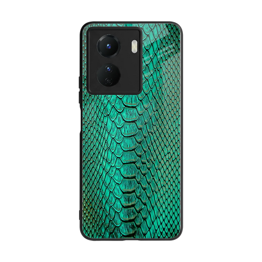 Croco Emerald back phone cover | glass case for vivo y16