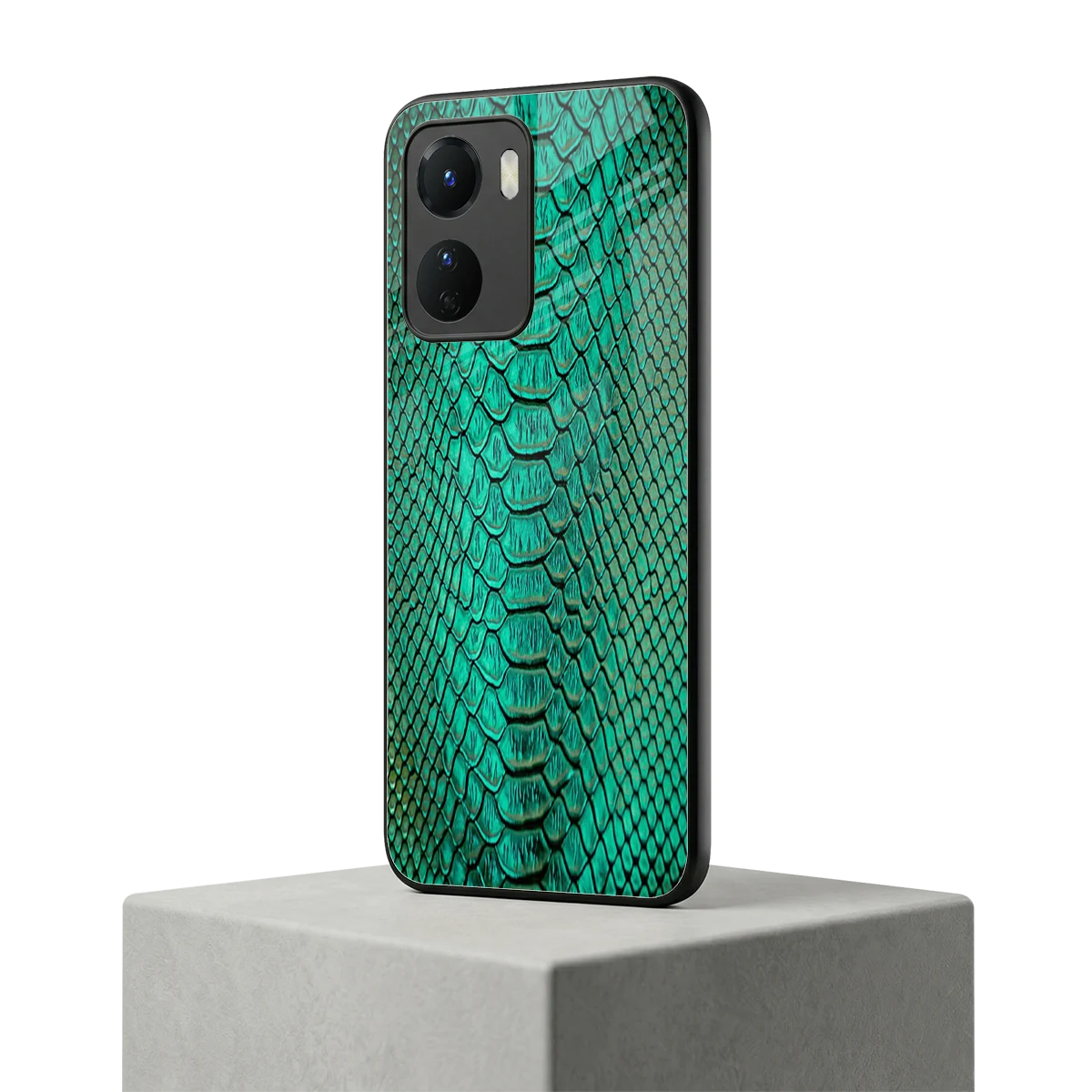 Croco Emerald vivo y16 mobile cover | shockproof glass phone case