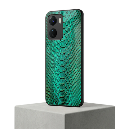 Croco Emerald vivo y16 mobile cover | shockproof glass phone case
