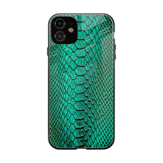 Croco Emerald back phone cover | glass case for iphone 12