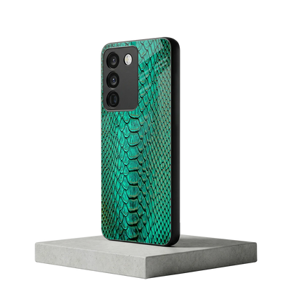 Croco Emerald vivo y200 5g mobile cover | shockproof glass phone case