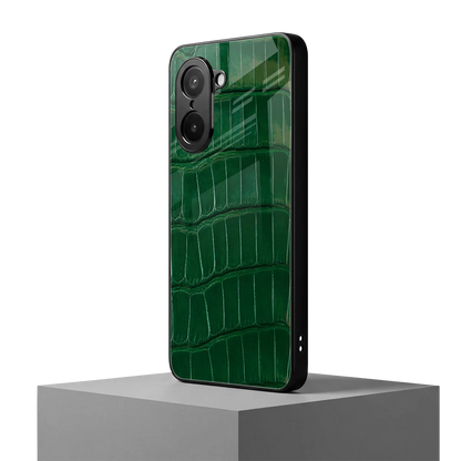Croco Green oneplus nord ce5 5g mobile cover | shockproof glass phone case
