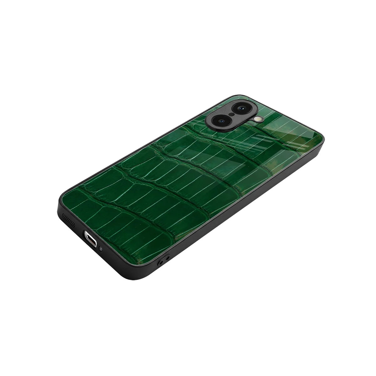 Croco Green stylish phone case for oneplus nord ce5 5g | glossy glass and slim fit