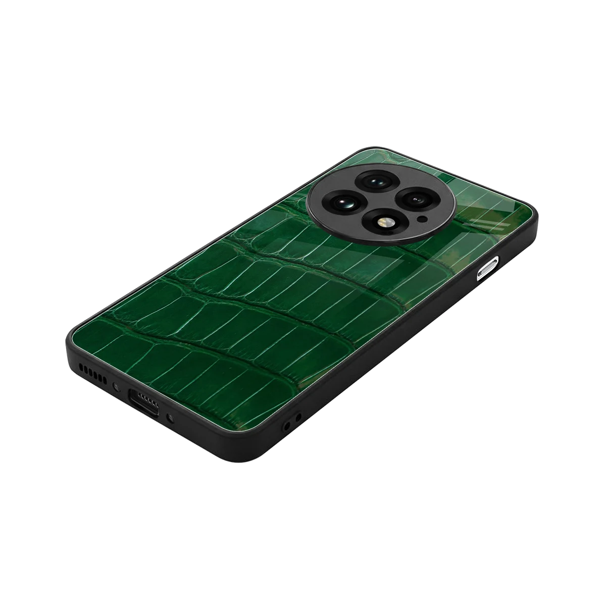 Croco Green stylish phone case for oneplus 13 | glossy glass and slim fit