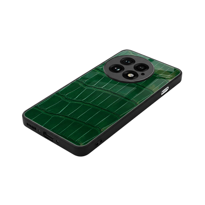 Croco Green stylish phone case for oneplus 13 | glossy glass and slim fit