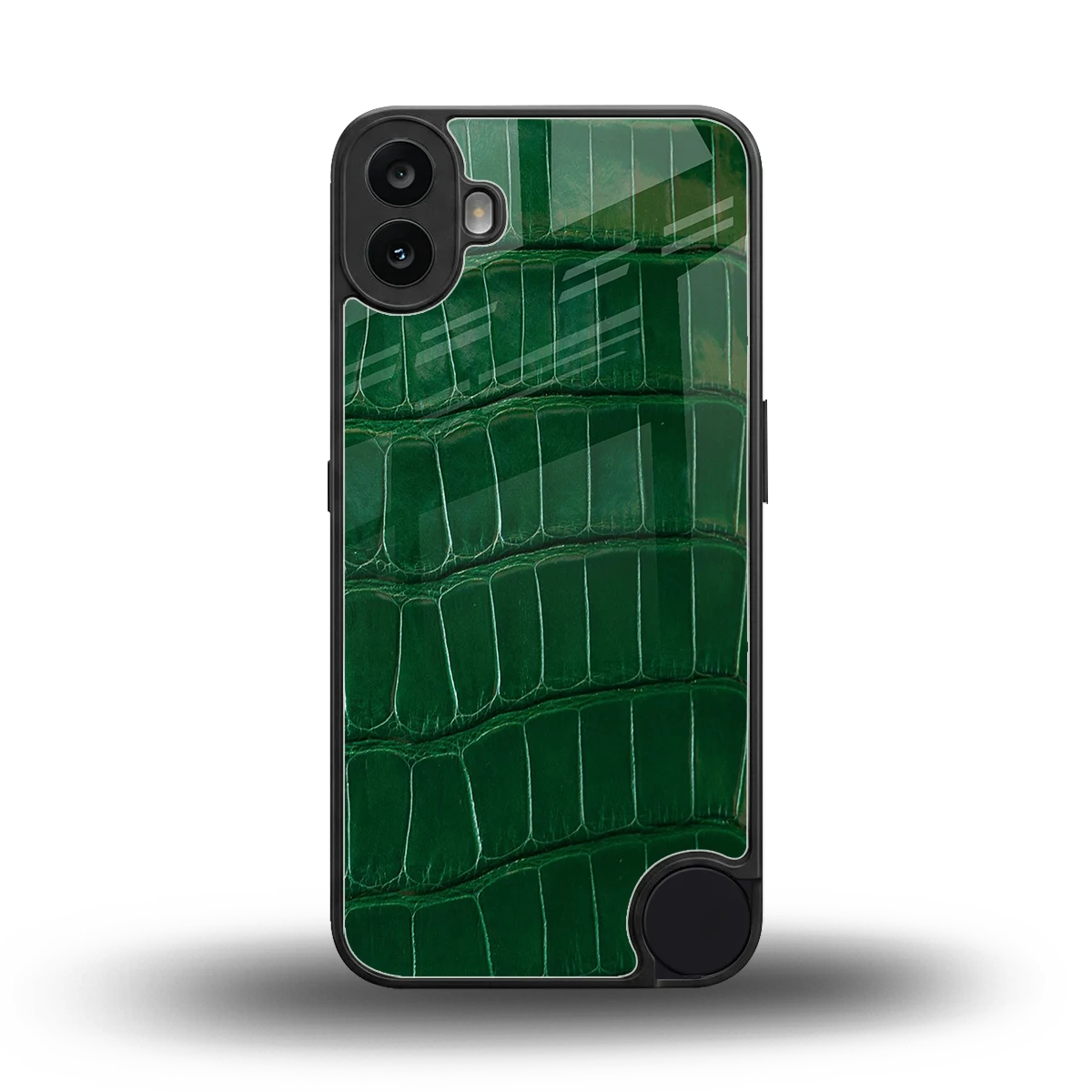 Croco Green back phone cover | glass case for cmf nothing phone 1