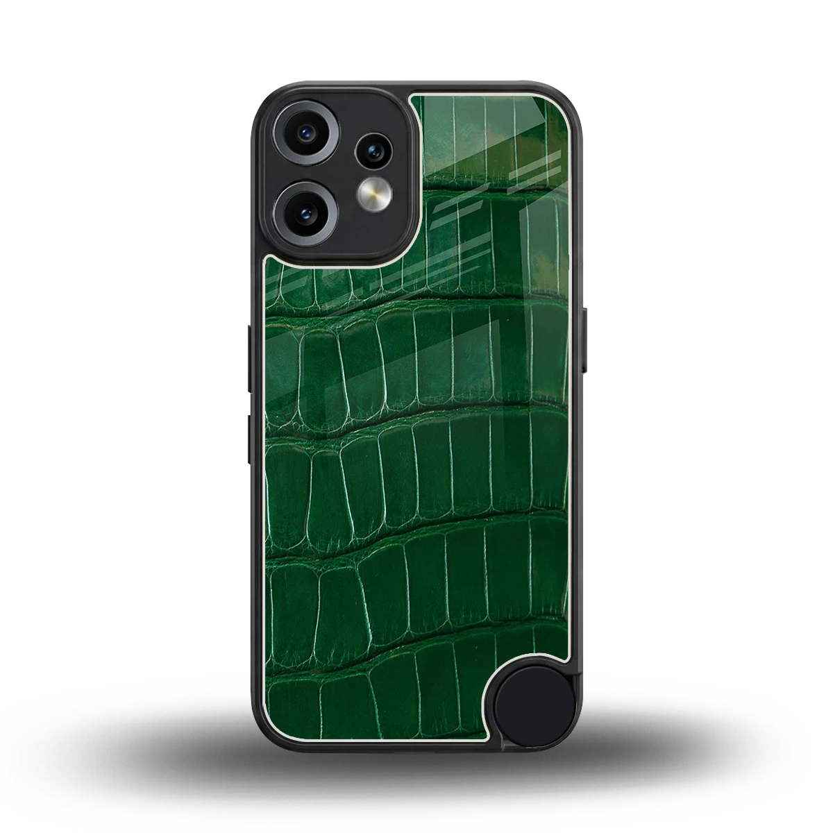 Croco Green back phone cover | glass case for cmf nothing phone 2 pro