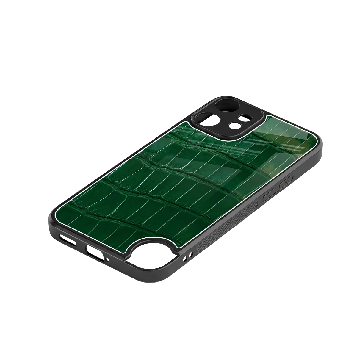 Croco Green stylish phone case for cmf nothing phone 2 pro | glossy glass and slim fit