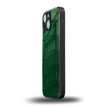 Croco Green iphone 13 mini mobile cover | shockproof glass phone case